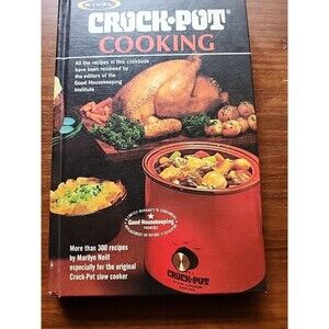 Rival Crock Pot Cooking Cookbook Hard Cover 1975 Illustrated Pat Stewart